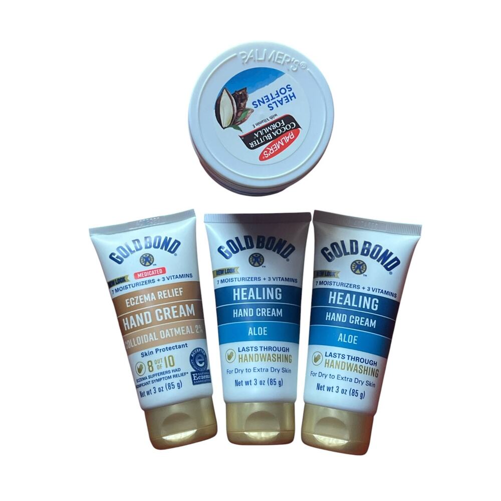 LOT 4 Gold Bond Ointment, Healing/Eczema Relief/ Palmer's Cocoa Butter.